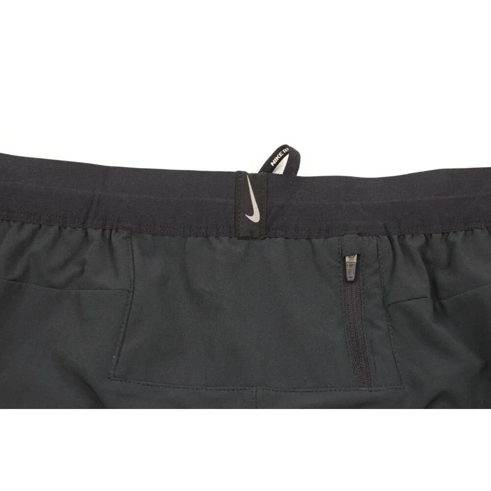Nike Running Mens Medium Reflective Swoosh Tapered Leg Stretch Pants Black - Picture 14 of 14